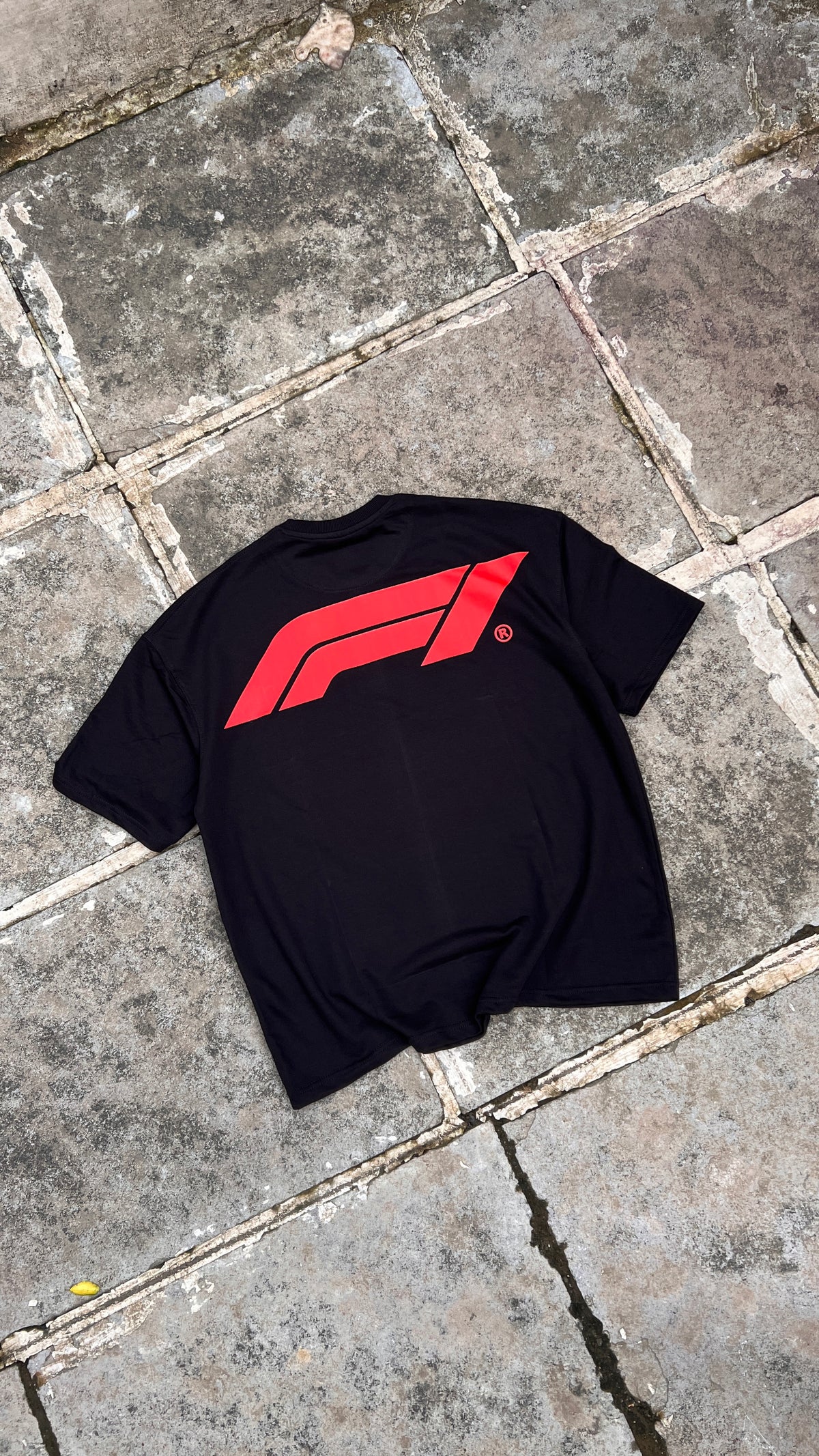 Oversized Black Formula 1 T-shirt - Heavy 250 GSM Cotton