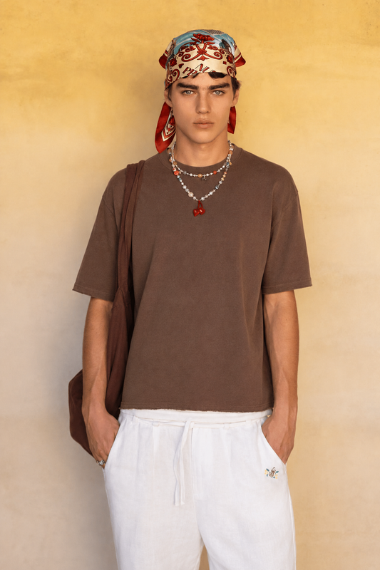 DRPPLY Brown Boxy Fit T-shirt