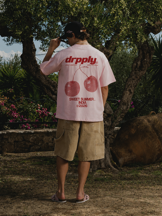 Oversized Baby Pink Cherry T-shirt