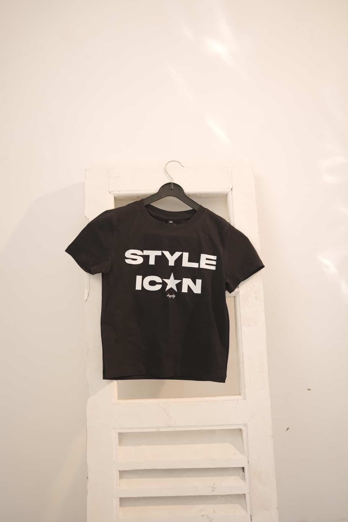Black Style Icon Baby Tee - Classic Fit