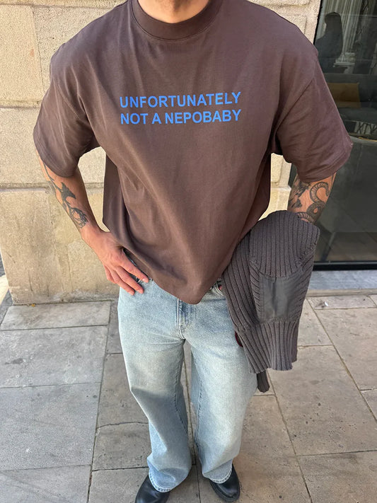 NEPOBABY Brown Cropped T-shirt