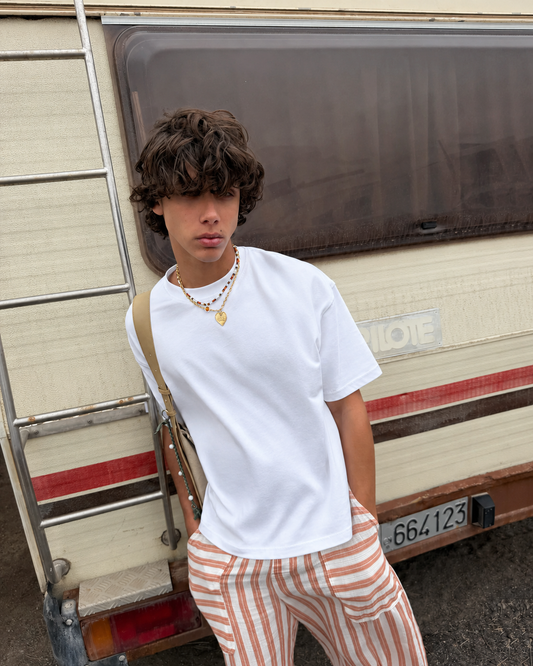 Men's Oversized White T-shirt - Heavy 250 GSM Cotton