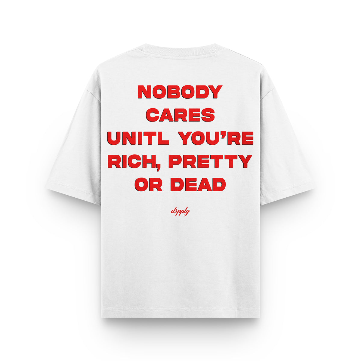 Oversized Nobody Cares T-shirt - Heavy 250 GSM Cotton