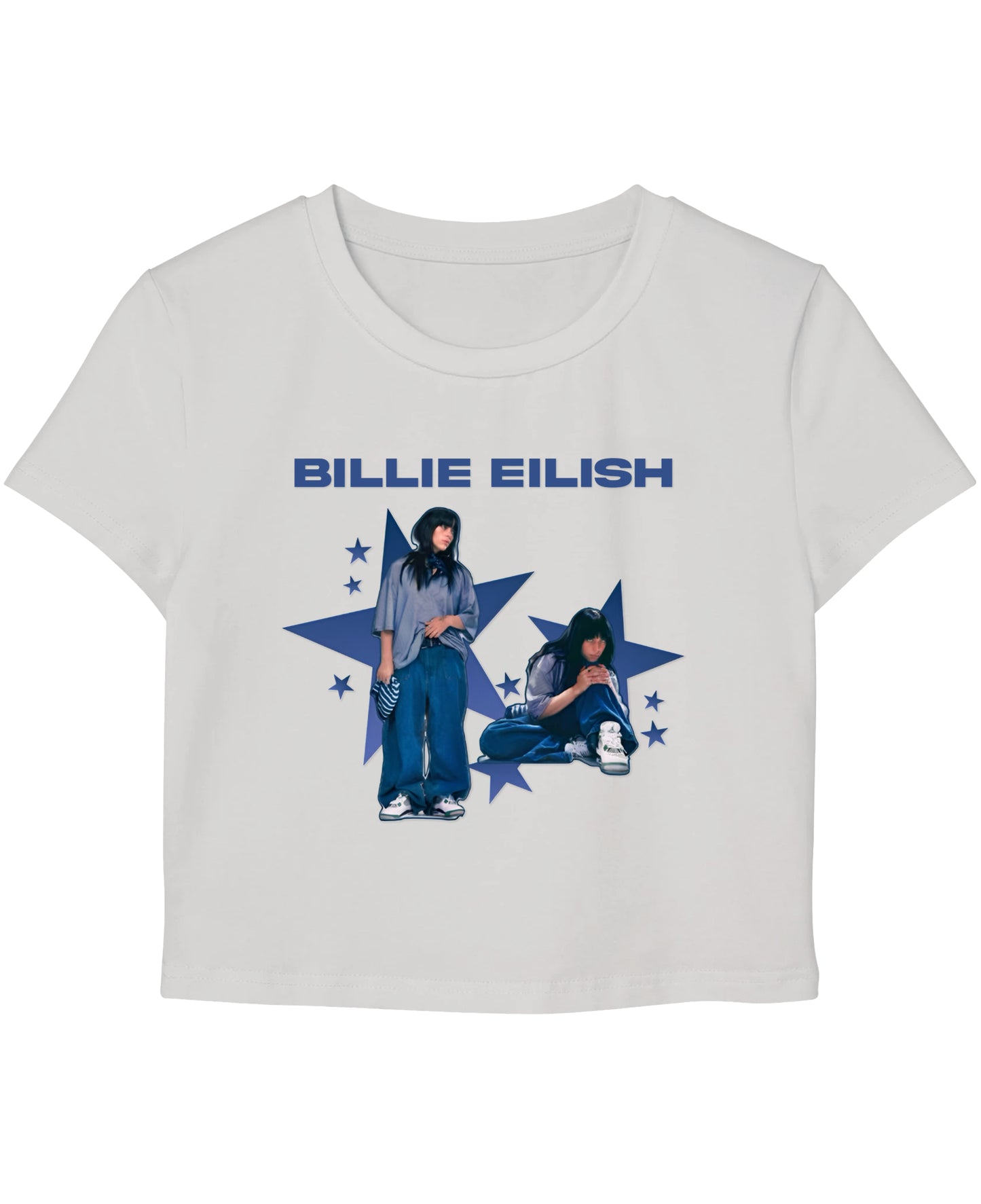 White Billie Eilish Baby Tee - Classic Fit