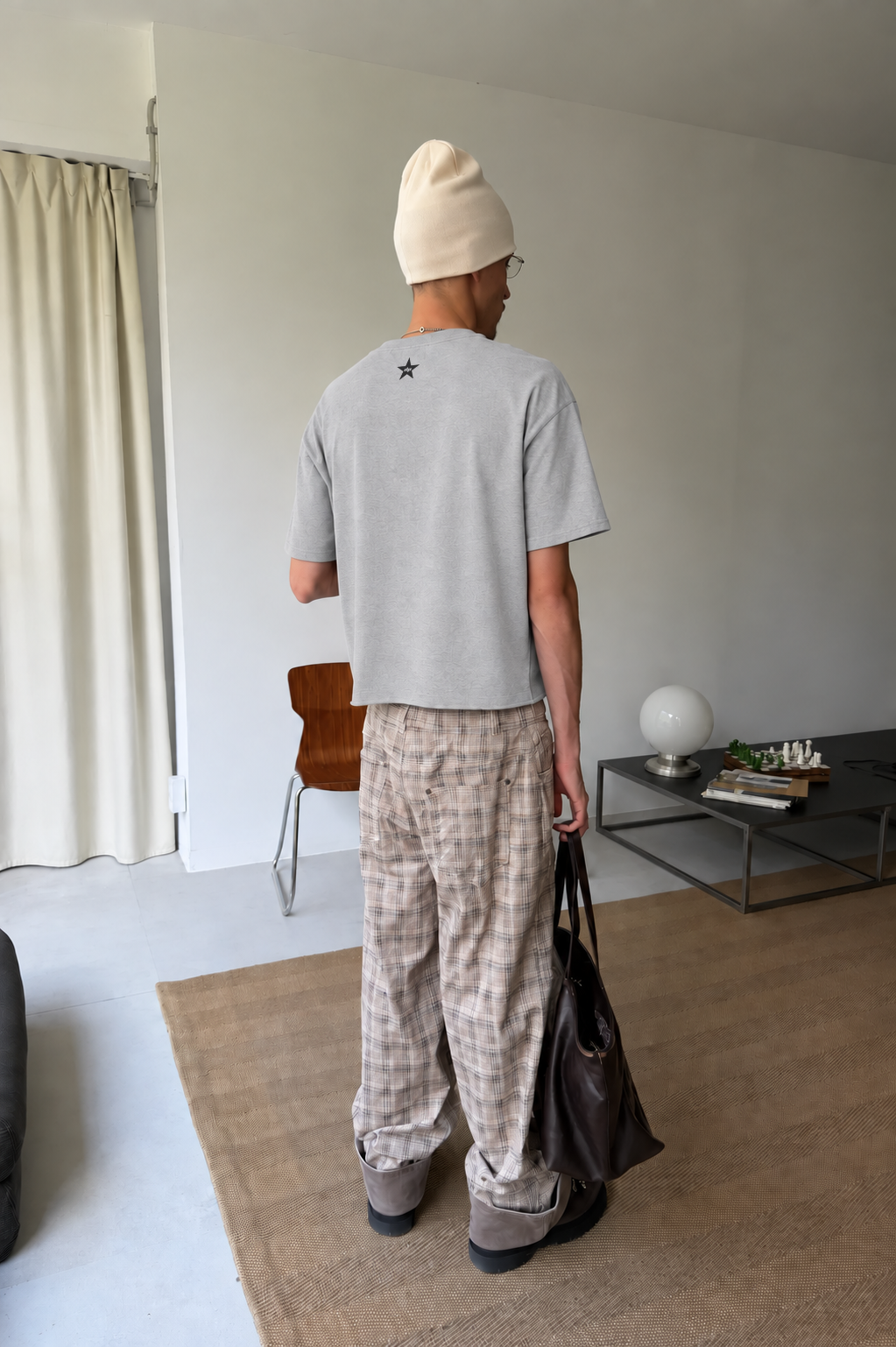 Perfectly Cropped Light Grey T-shirt - Heavy 250 GSM Cotton