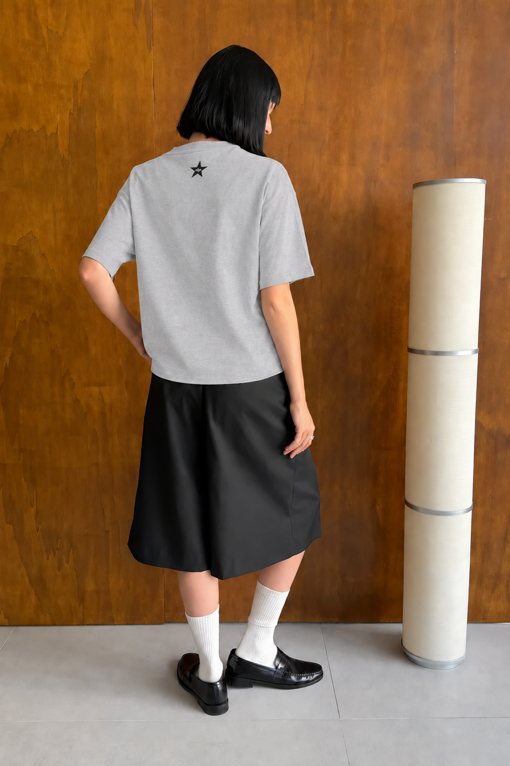 Perfectly Cropped Light Grey T-shirt - Heavy 250 GSM Cotton