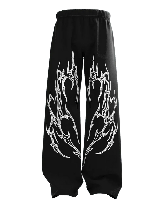 Black Straight Fit Baggy Pants - 250 GSM Cotton