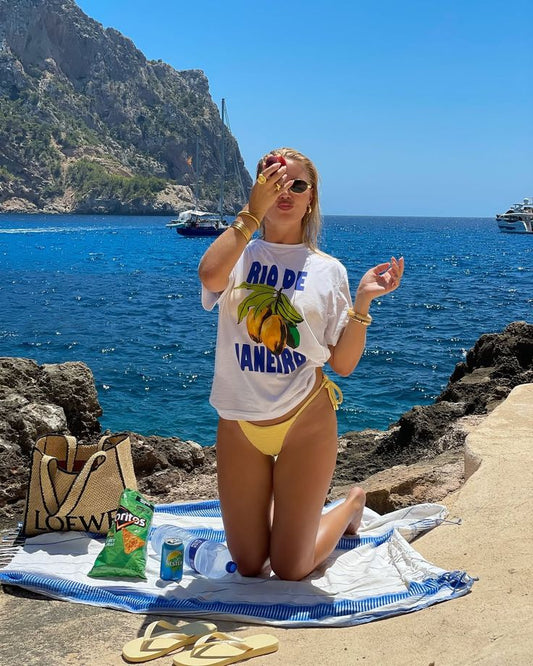 Oversized White Rio De Janeiro T-shirt - Heavy 250 GSM