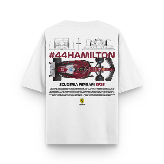 Oversized White SF25 Hamilton T-shirt - Heavy 250 GSM Cotton