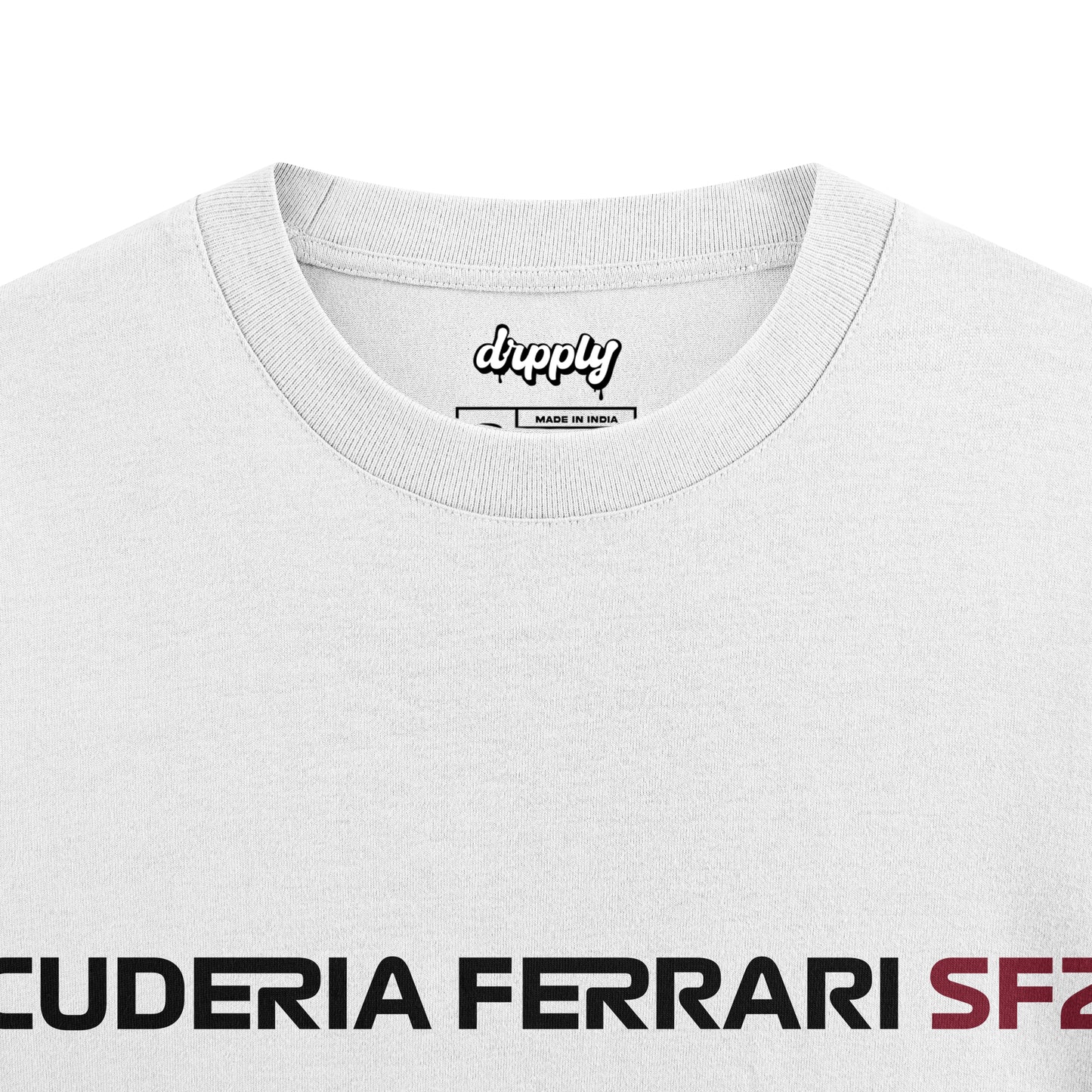 Oversized White SF25 Charles Leclerc T-shirt - Heavy 250 GSM Cotton