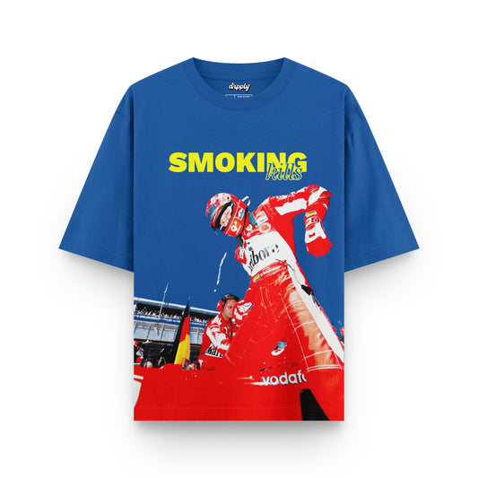 Oversized Smoking Kills Schumacher T-shirt - Heavy 250 GSM Cotton