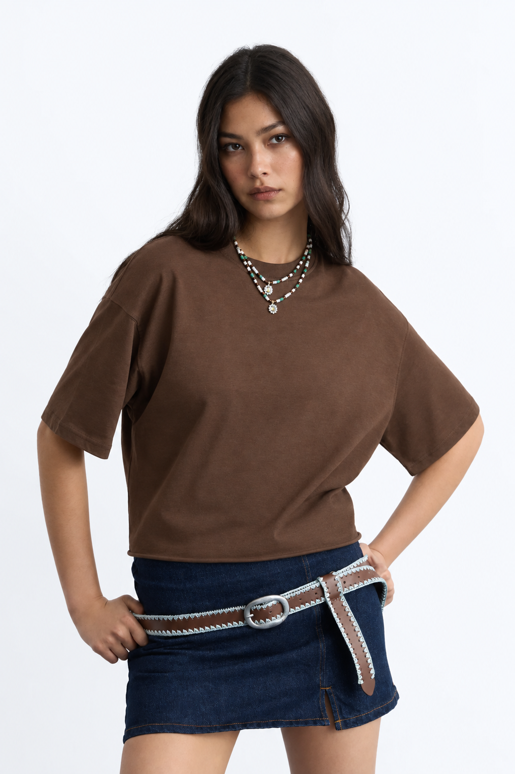 Perfectly Cropped Brown T-shirt
