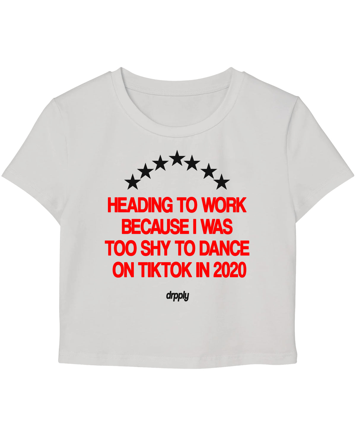 White Baby Tee Front Design