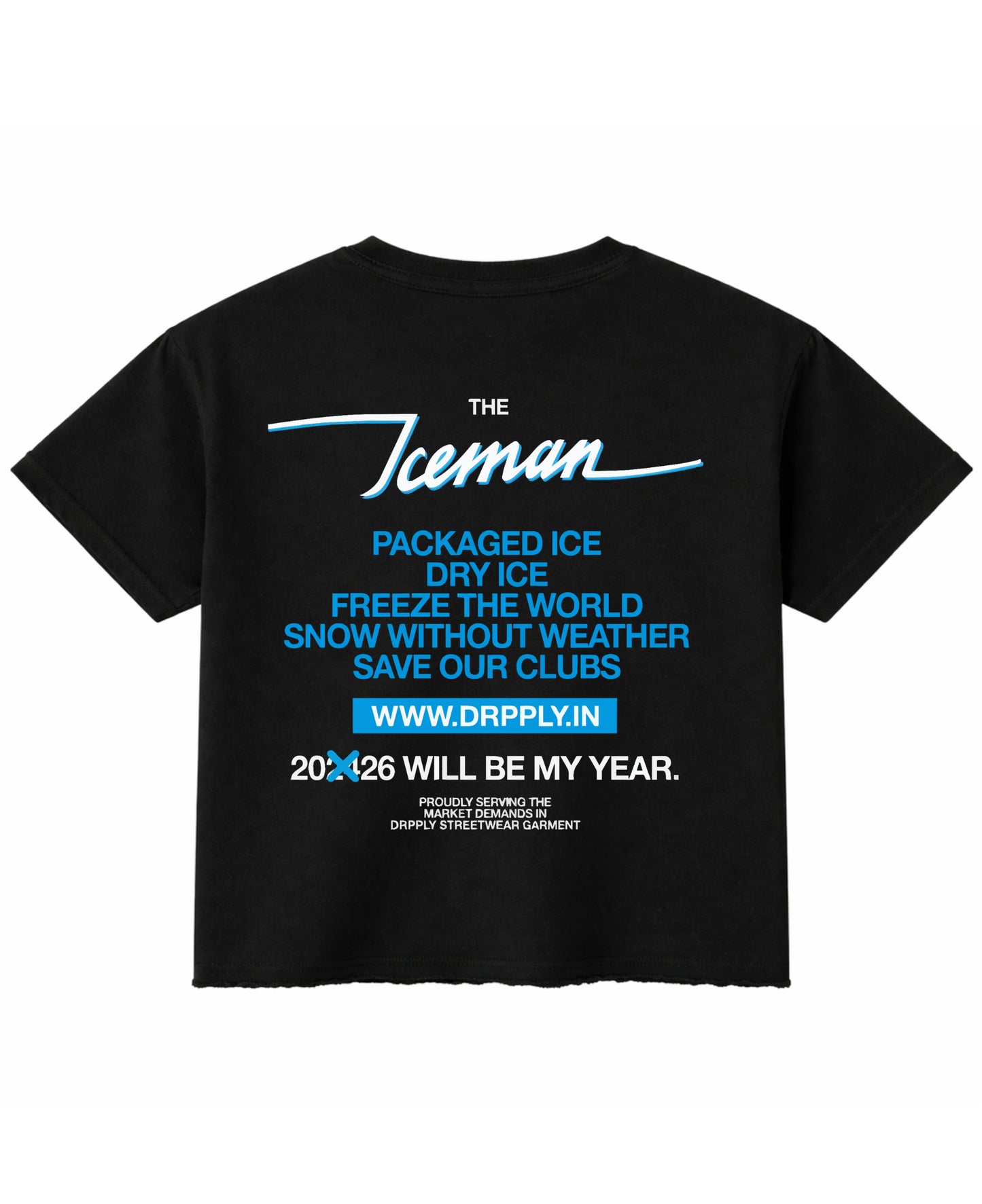 Black Boxy Fit T-shirt Back Design