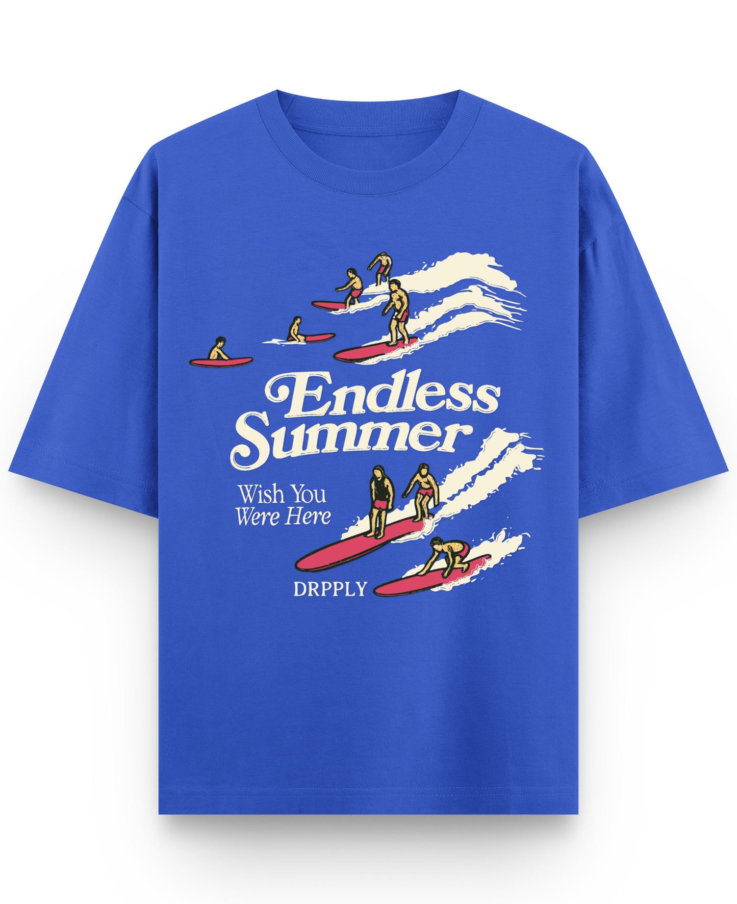 Royal Blue Oversized T-Shirt Front Design