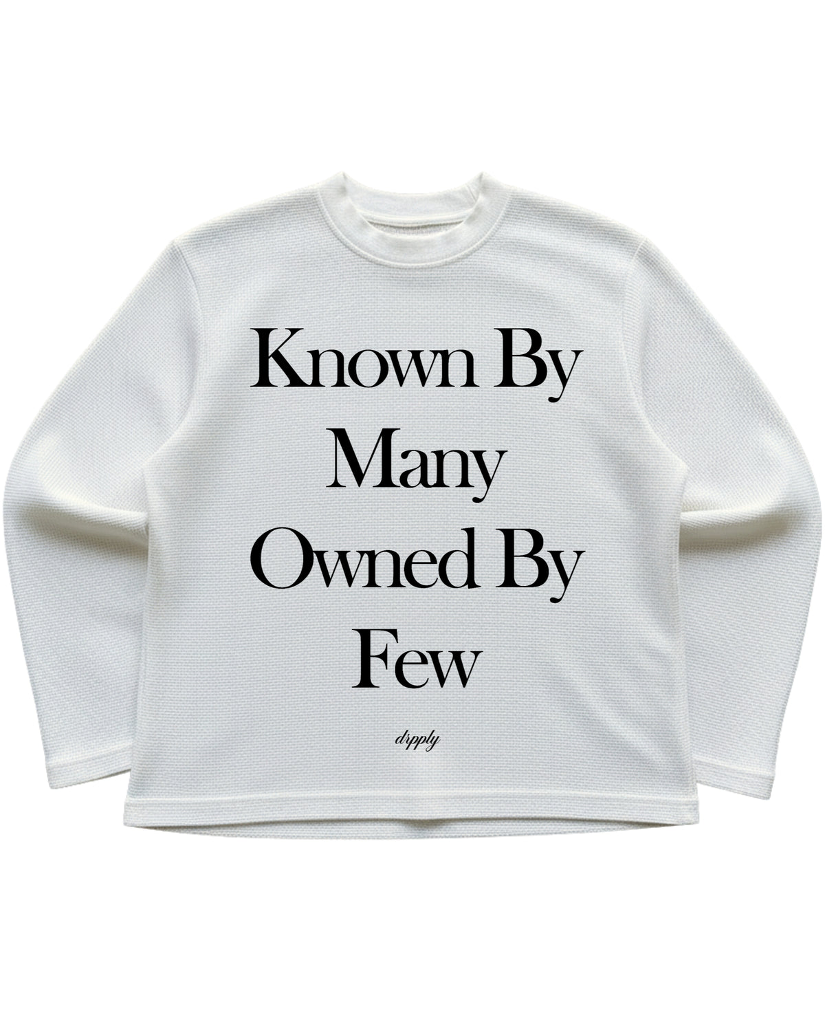 Off-white waffle knit oversized full-sleeve Front Design