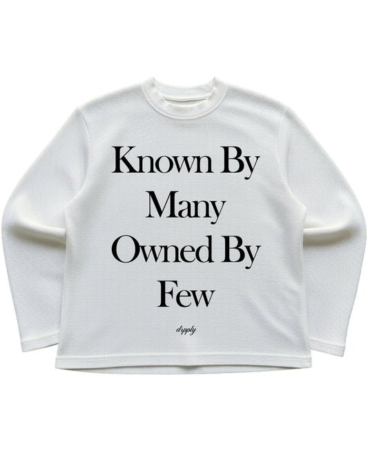 Off-white waffle knit oversized full-sleeve Front Design