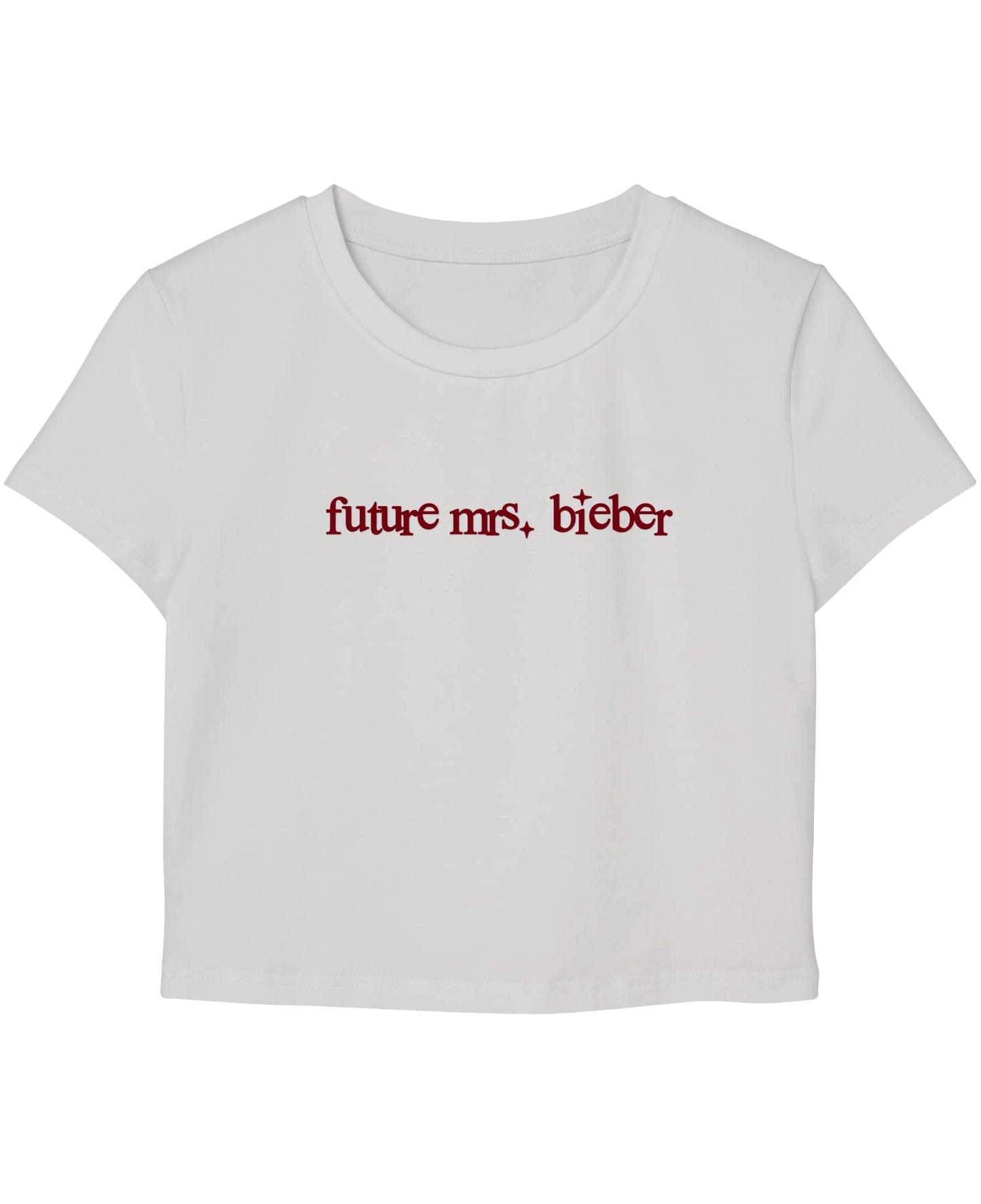 White Baby Tee Front Design