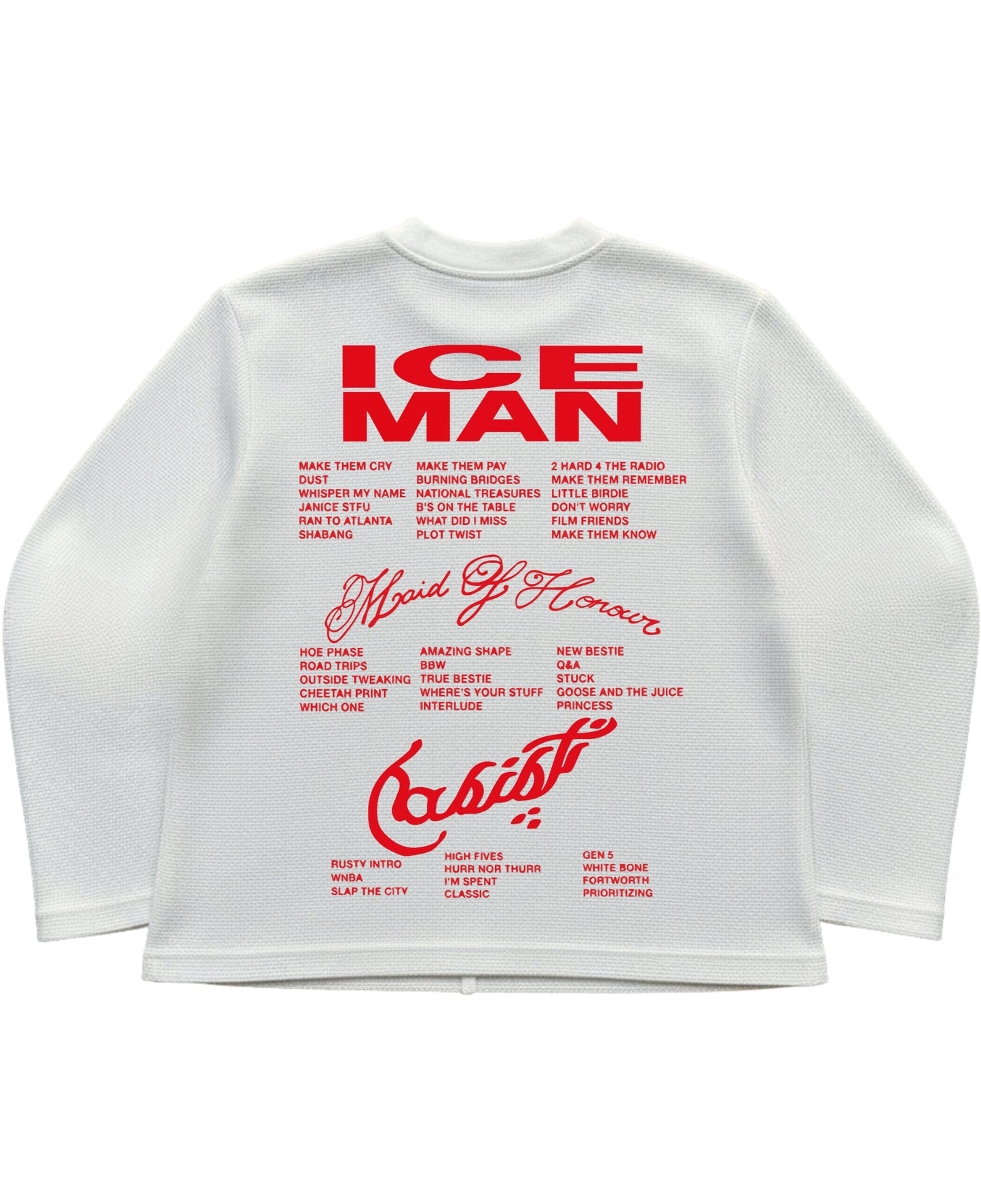 Off-white waffle knit oversized full-sleeve Back Design