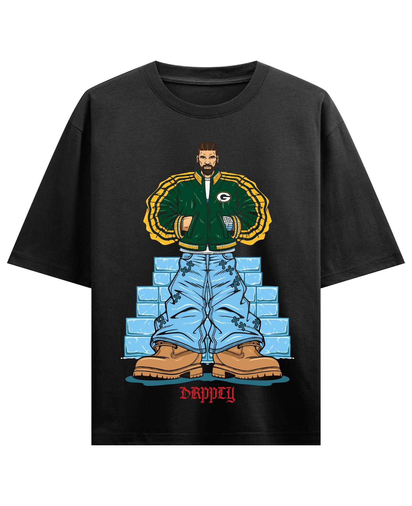 Black Oversized T-shirt Front Design