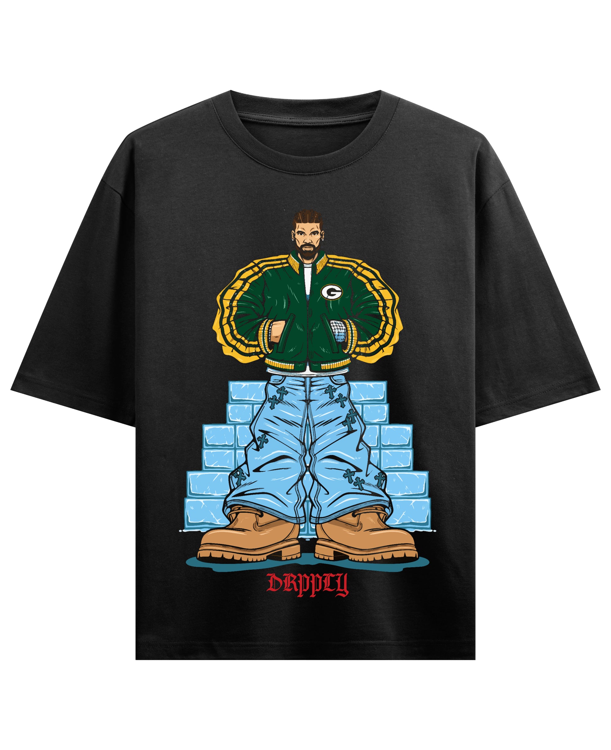 Black Oversized T-shirt Front Design