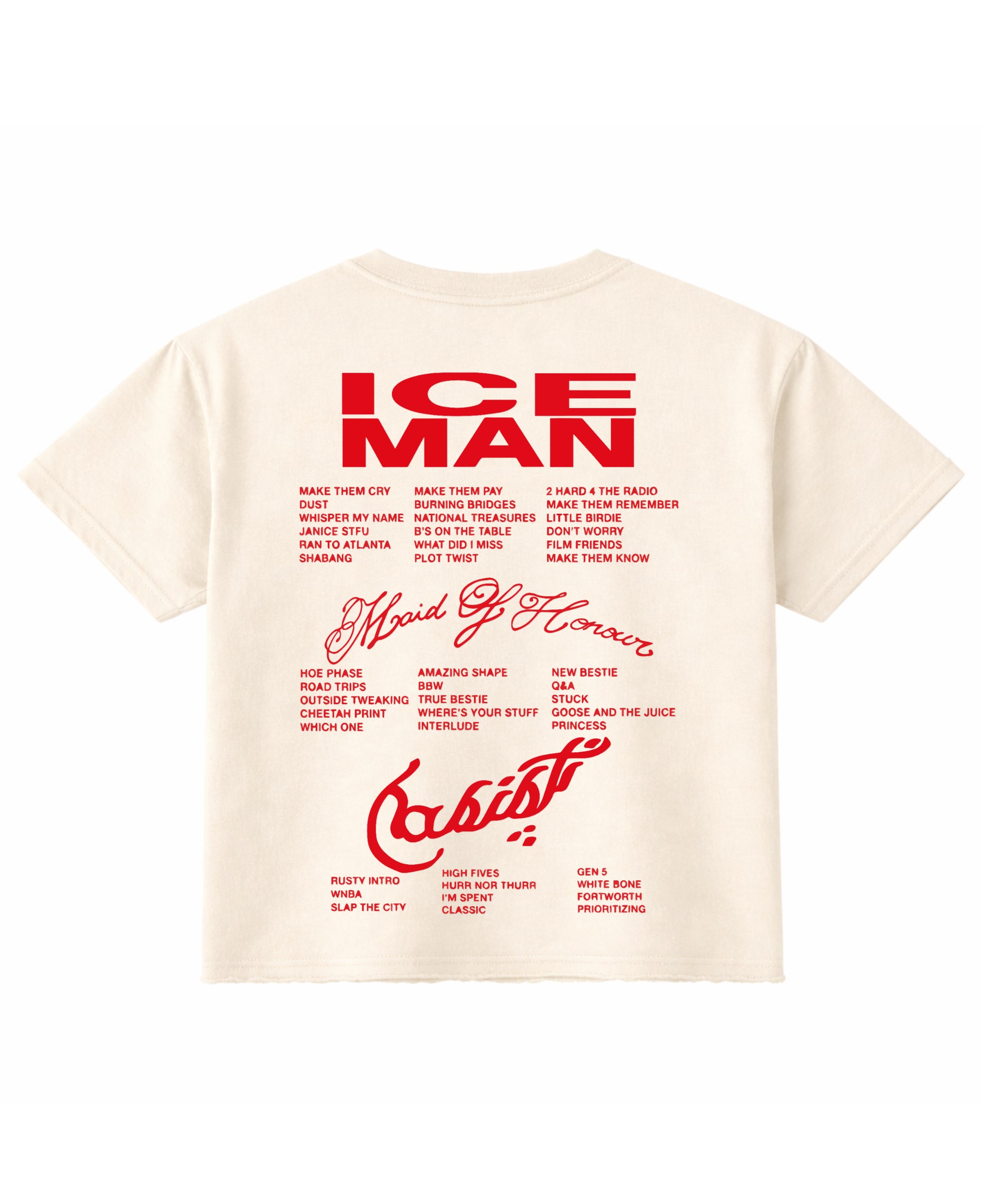 Off White Boxy Fit T-shirt Back Design