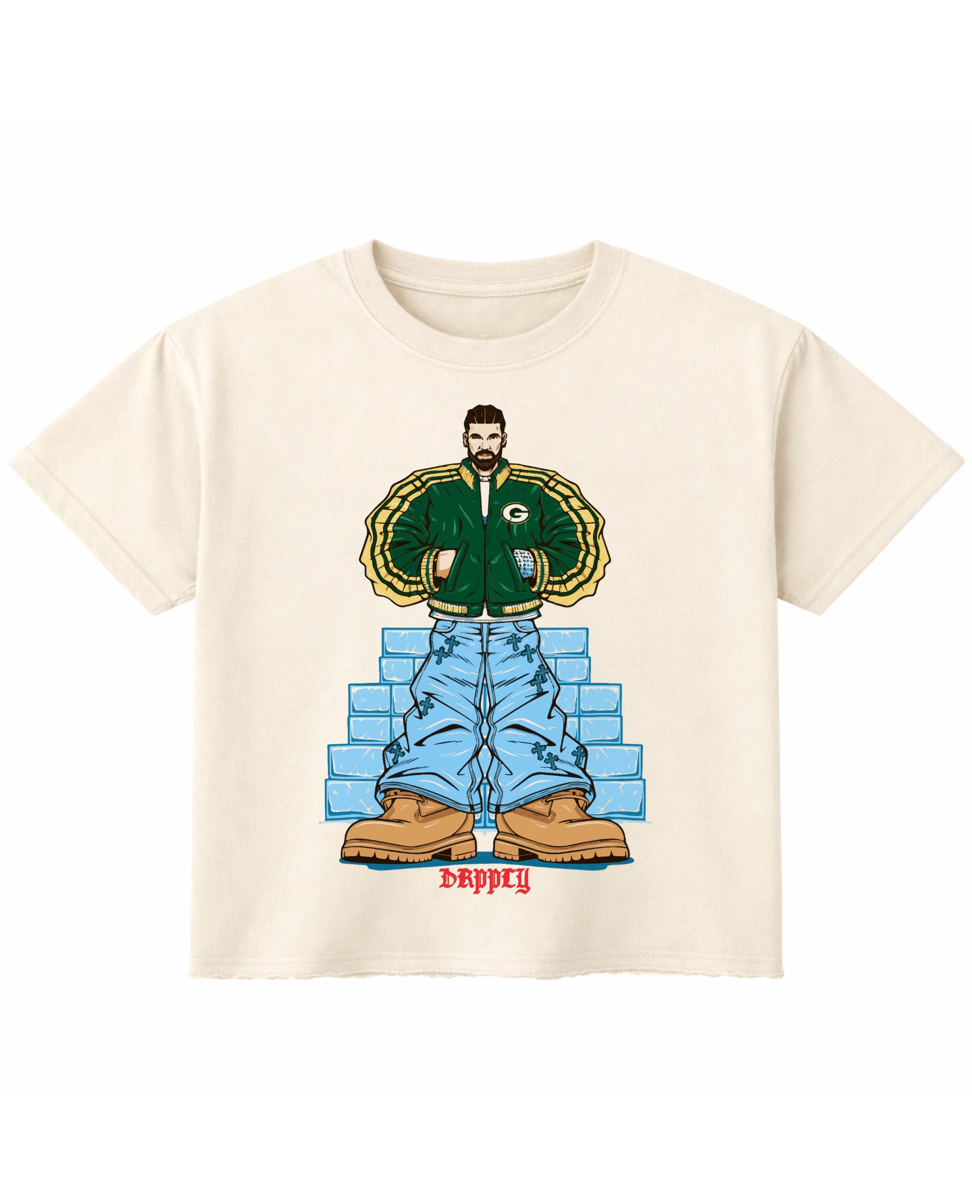 Off White Boxy Fit T-shirt Front Design