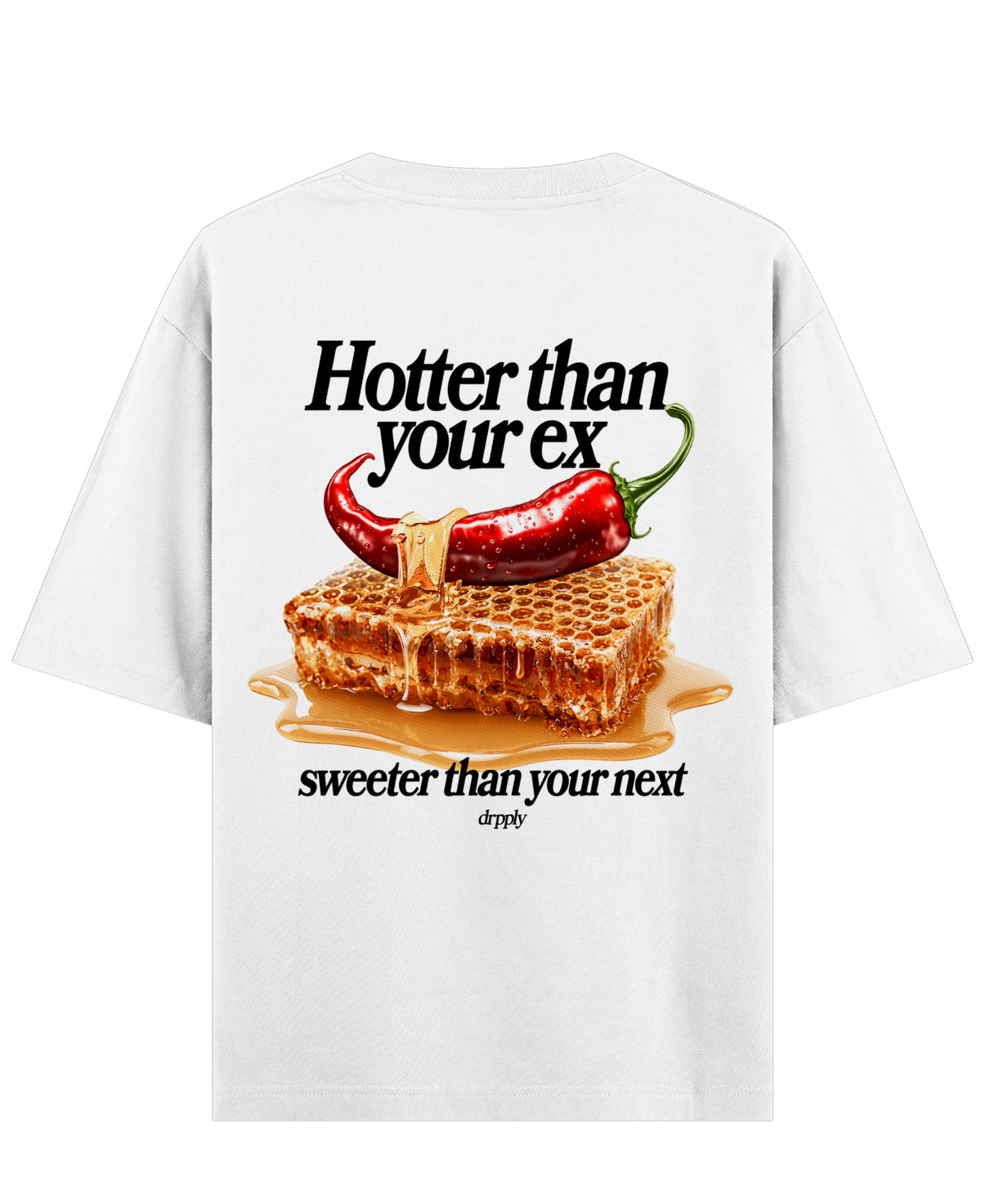 White Oversized T-shirt Back Design