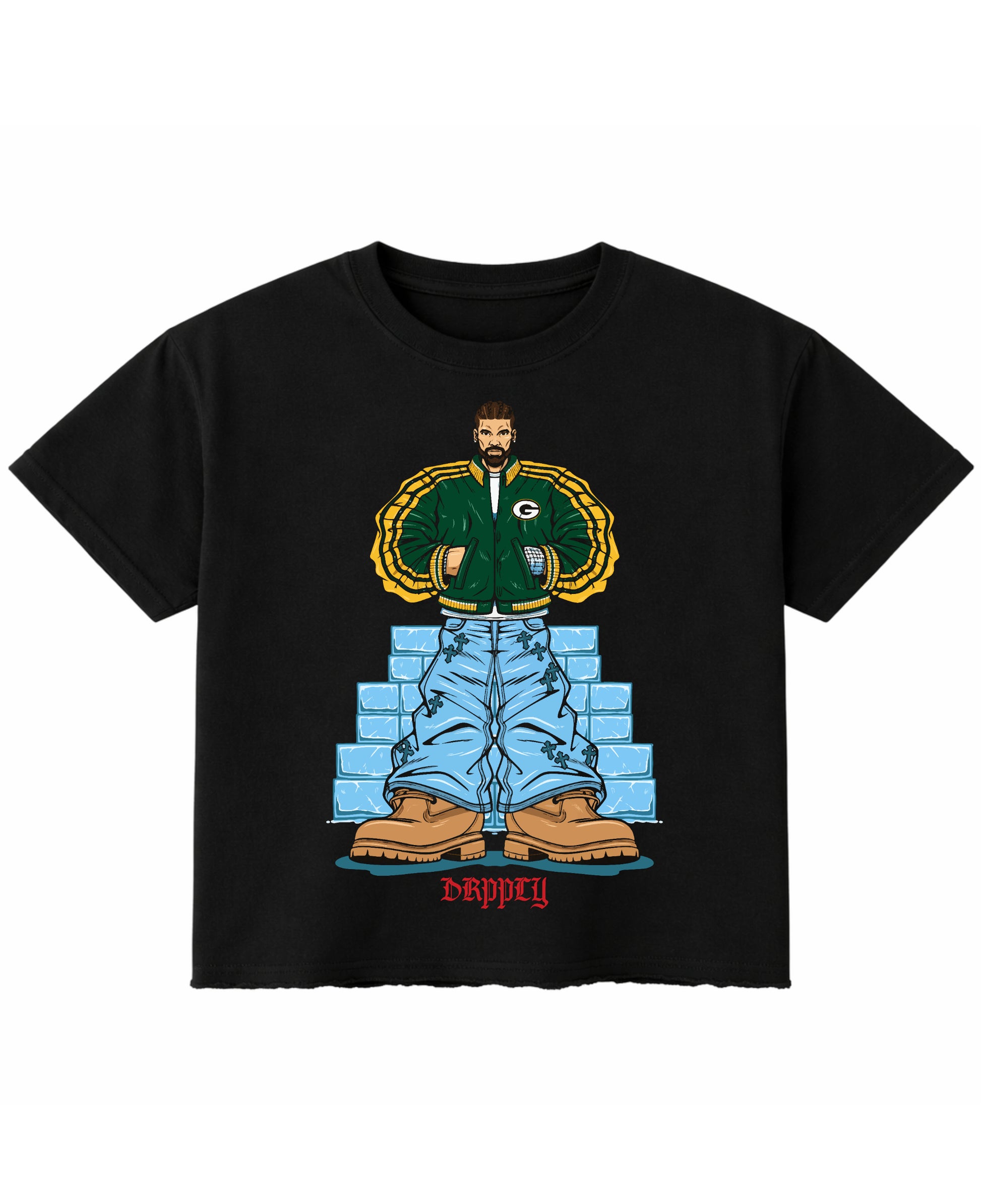 Black Boxy Fit T-shirt Front Design