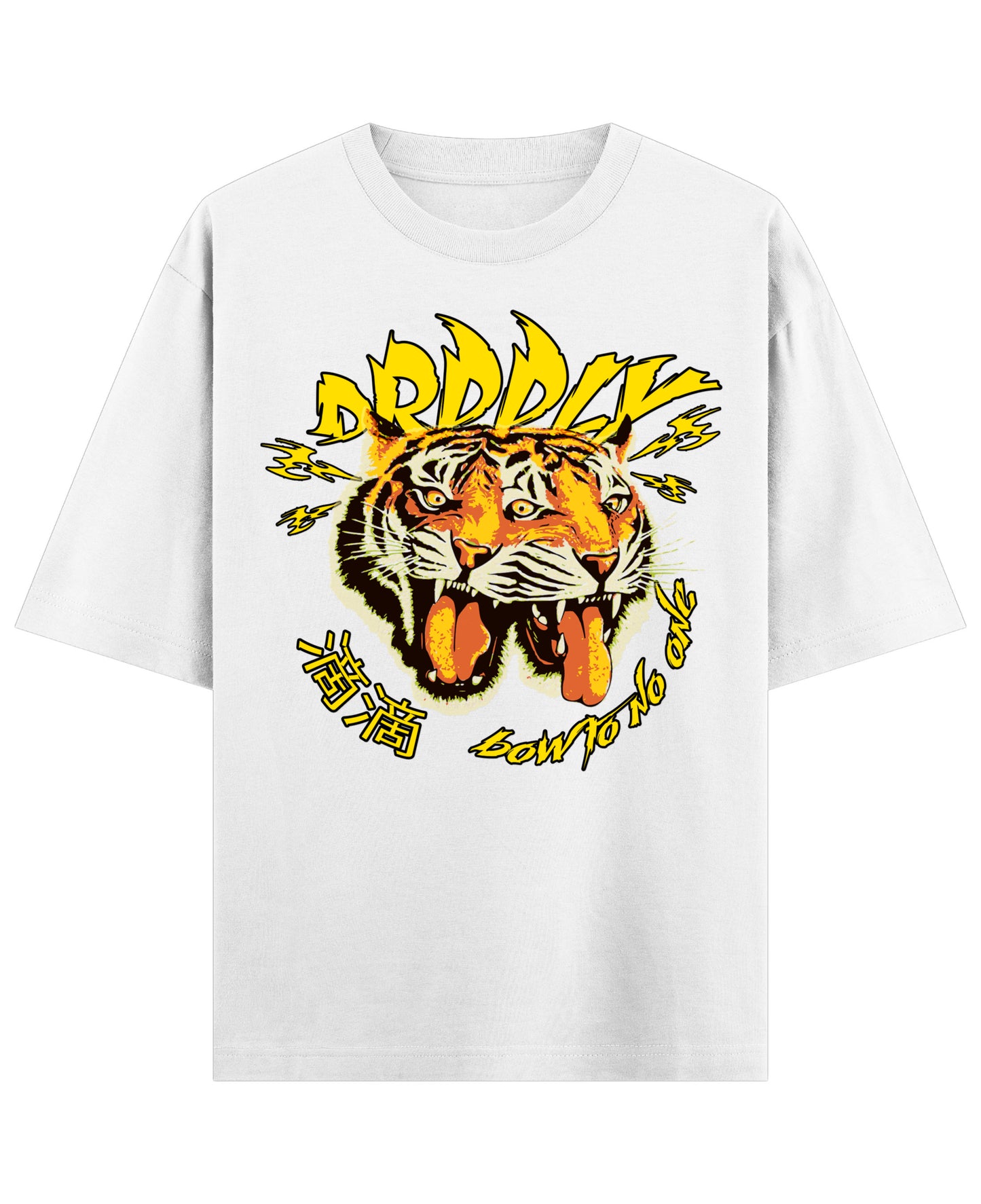 White Oversized T-shirt Front Design