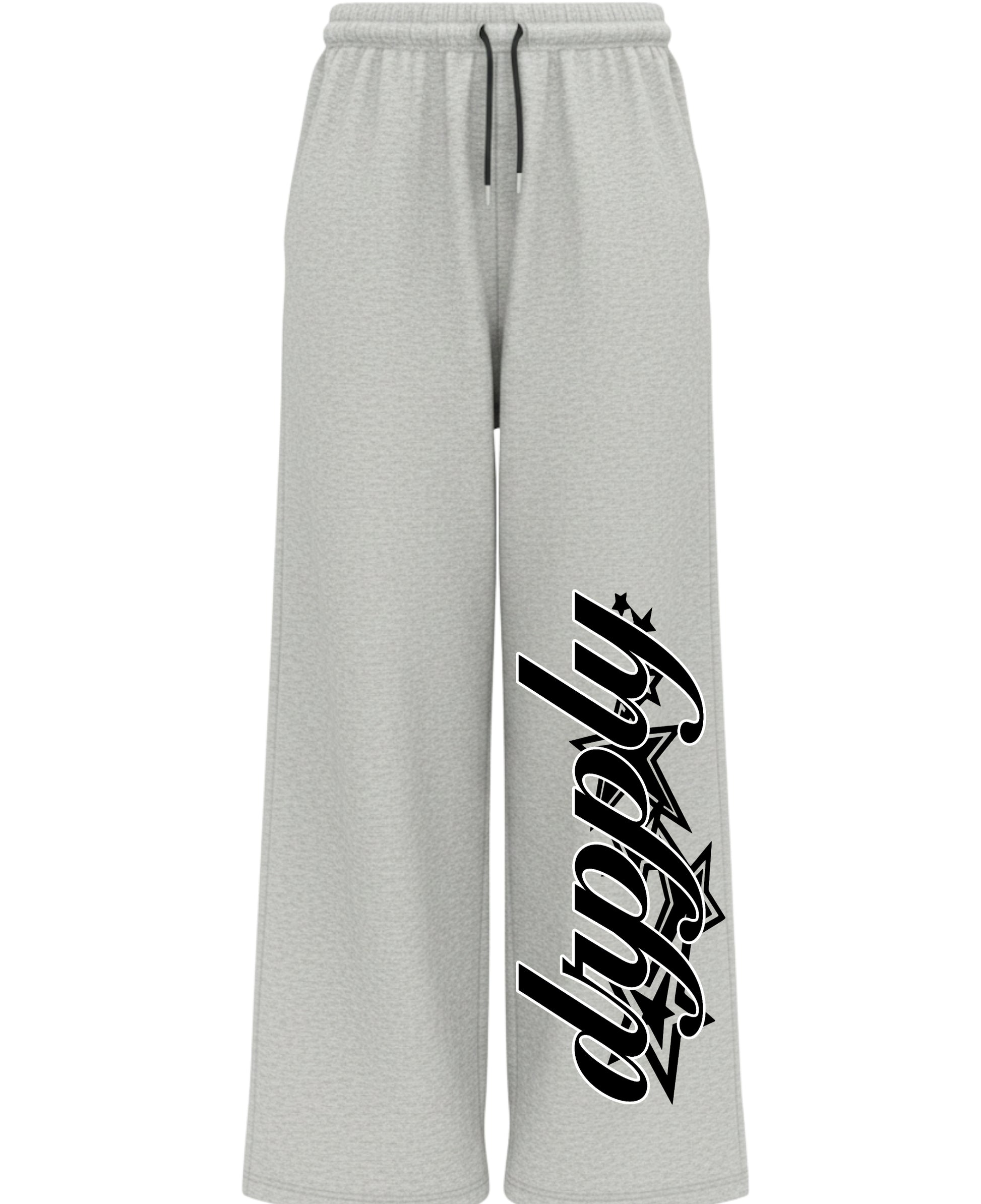 Grey Cotton Joggers Front Design