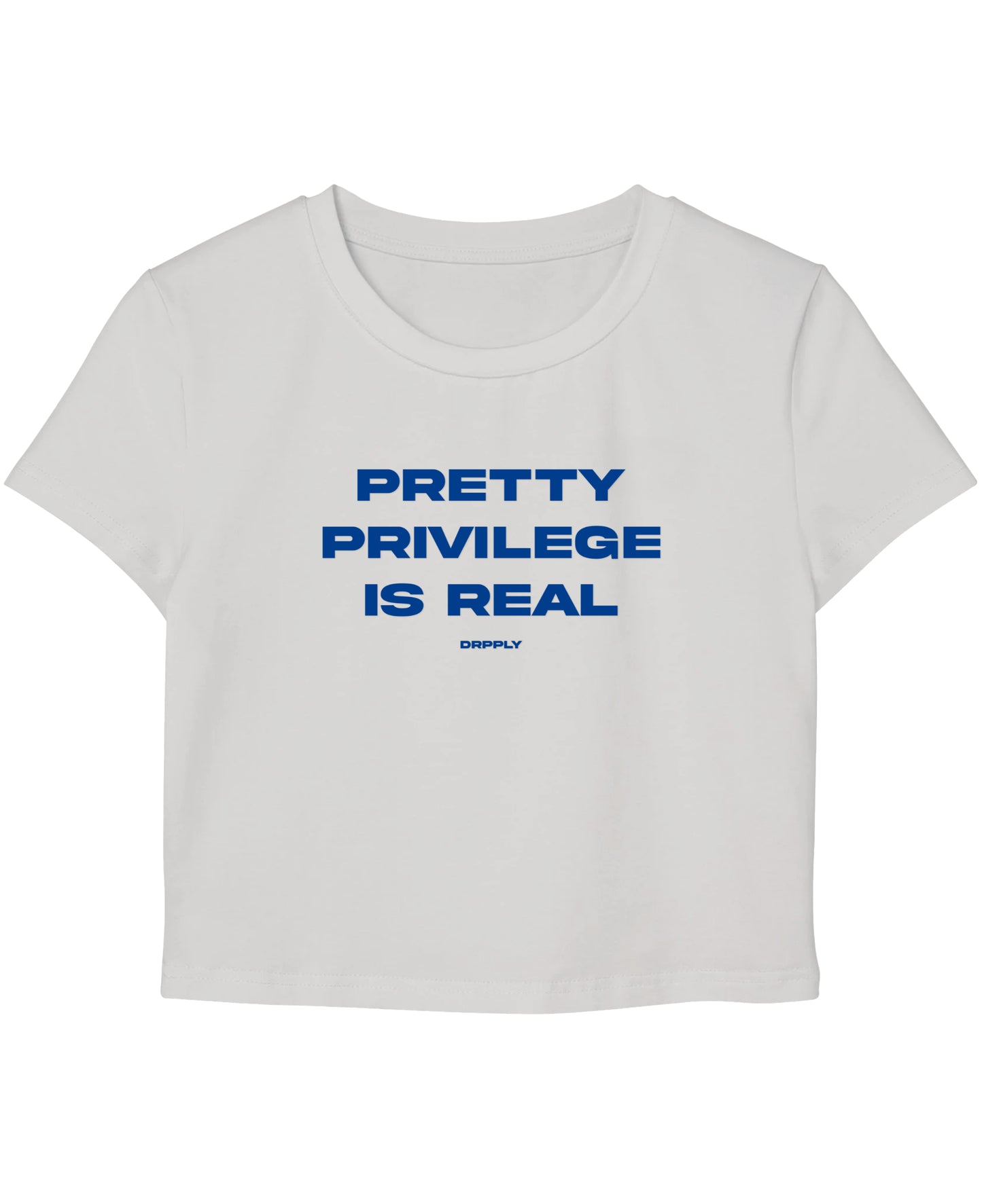 White Baby Tee Front Design