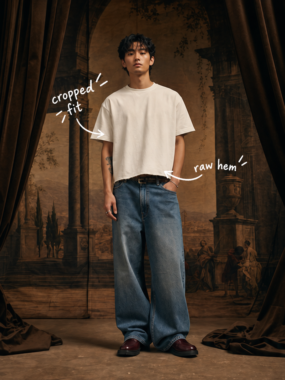 Iconic Cropped Off-White T-shirt