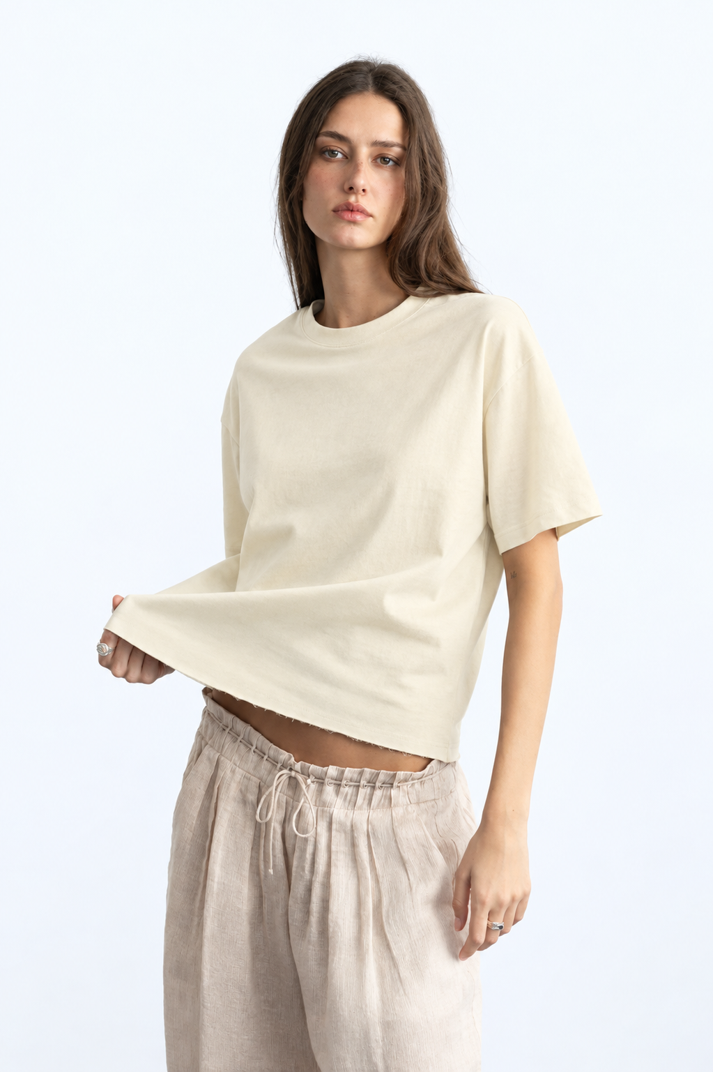 Perfectly Cropped Off-White T-shirt