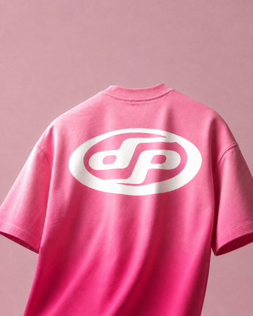 Pink Ombre Basic Boxy T-shirt