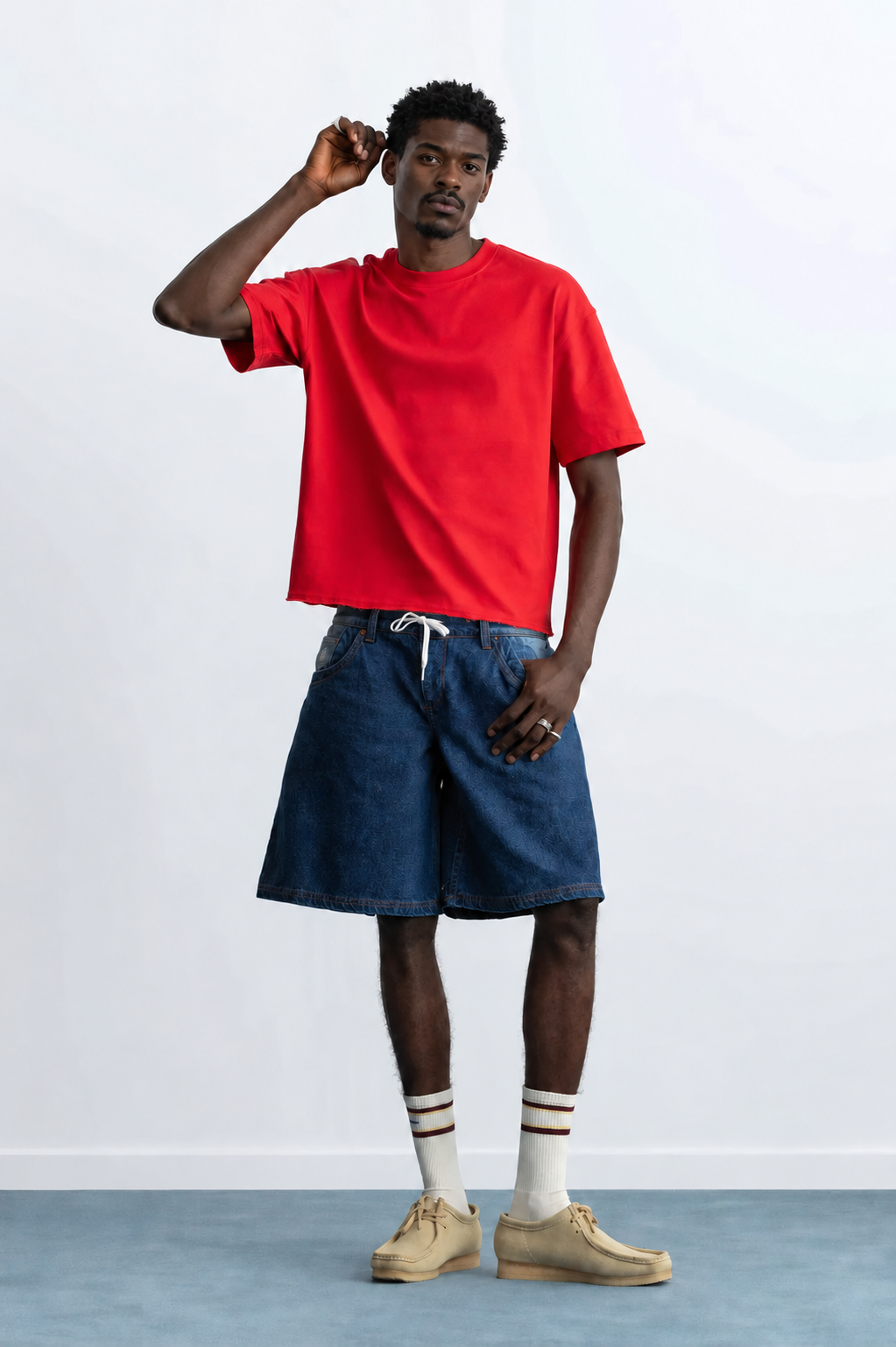 Perfectly Cropped Red T-shirt - Heavy 250 GSM Cotton