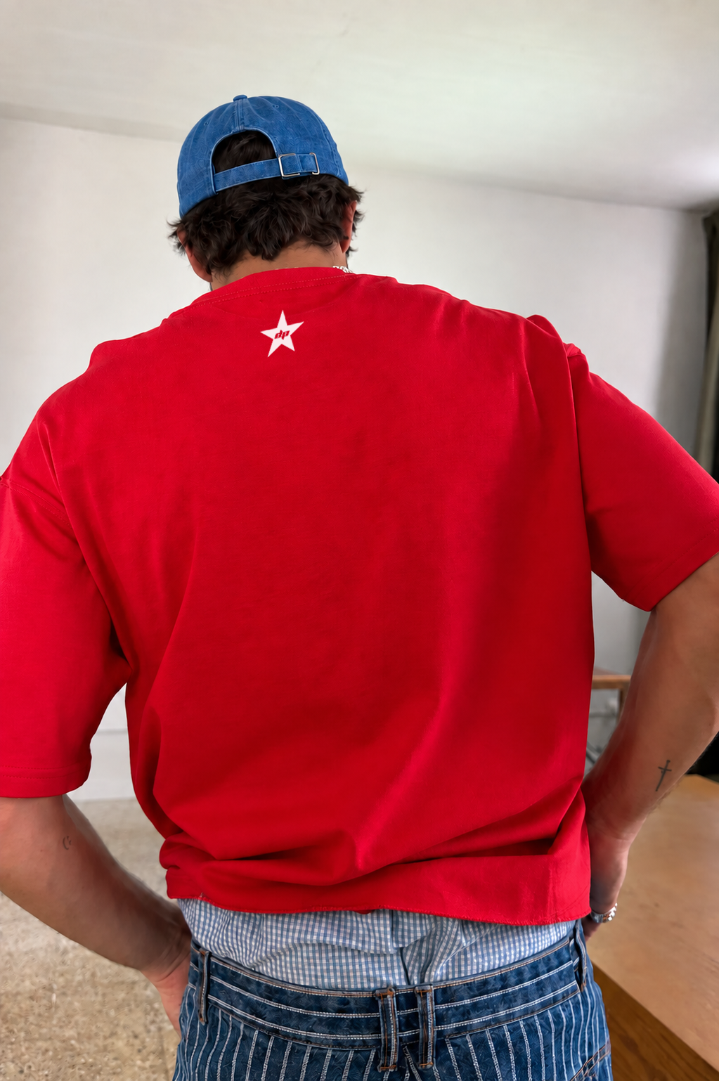 Perfectly Cropped Red T-shirt - Heavy 250 GSM Cotton