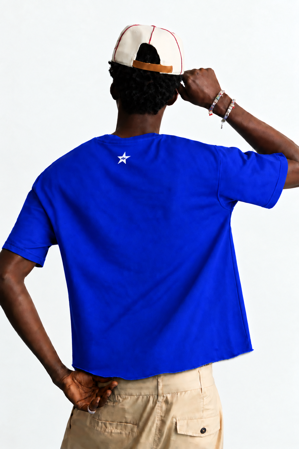 Perfectly Cropped Royal Blue T-shirt - Heavy 250 GSM Cotton