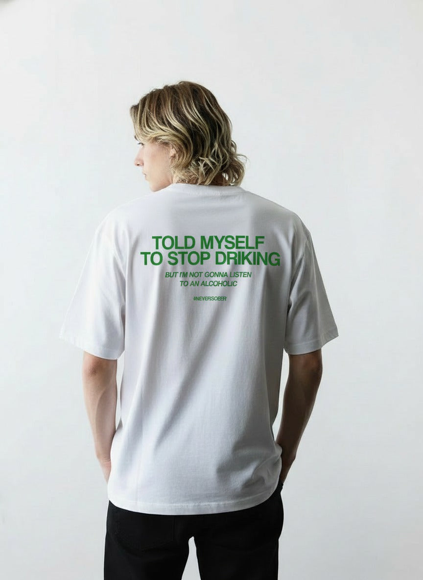 Oversized White Statement T-shirt - Heavy 250 GSM Cotton