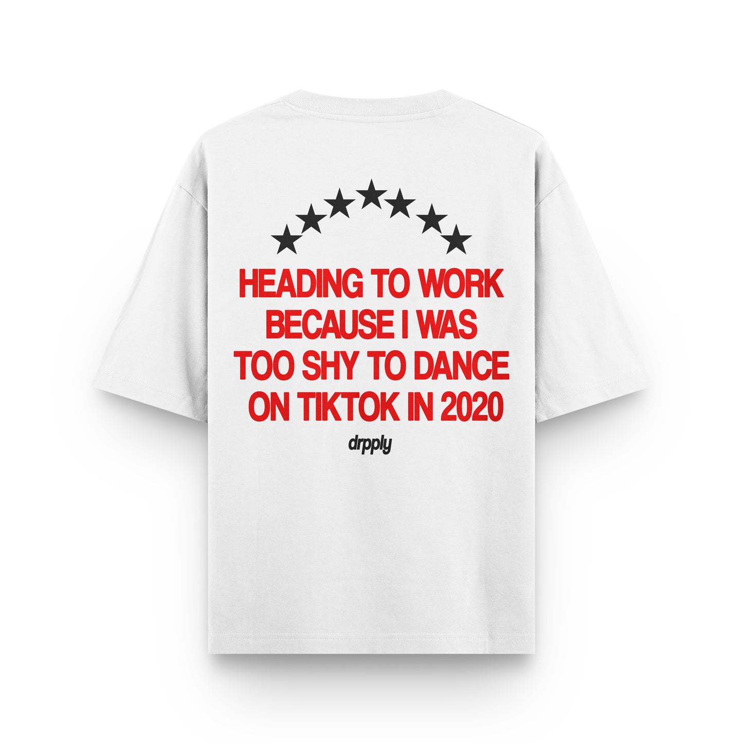 Oversized White 9 to 5 T-shirt - Heavy 250 GSM Cotton