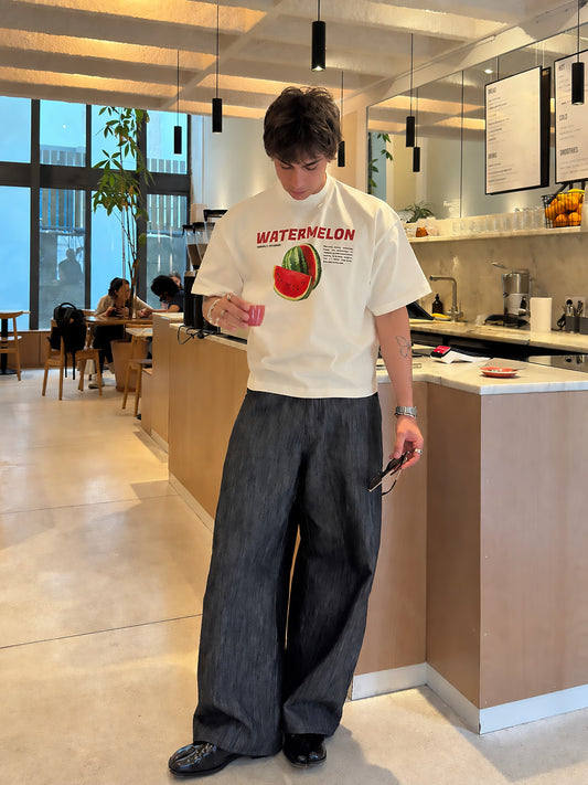 Off-White Watermelon Cropped T-shirt