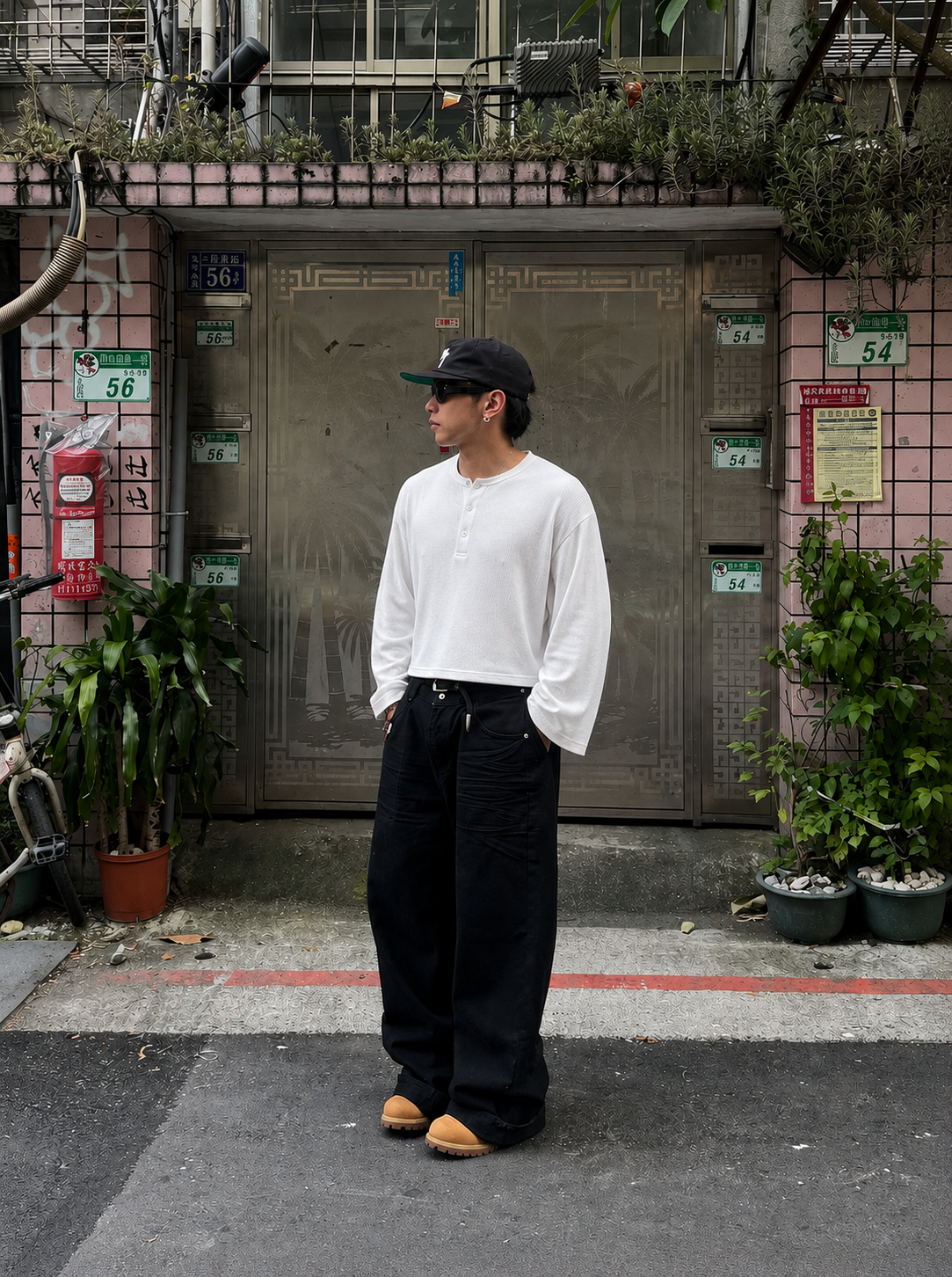 Cloud Boxy Fit Waffle Henley